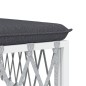 vidaXL Juego de muebles de jardín 2 piezas con cojines acero blanco