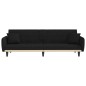 vidaXL Sofá cama con portavasos tela negro vidaXL Sofá cama con portavasos tela negro