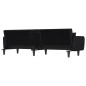 vidaXL Sofá cama con portavasos tela negro vidaXL Sofá cama con portavasos tela negro