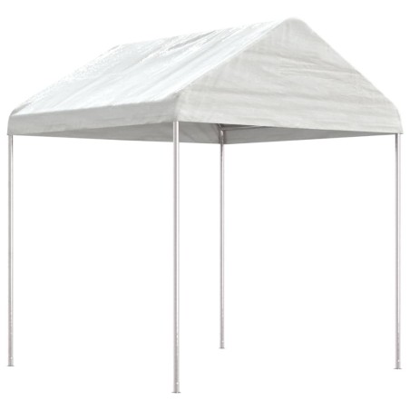 vidaXL Cenador con techo polietileno blanco 13,38x2,28x2,69 m