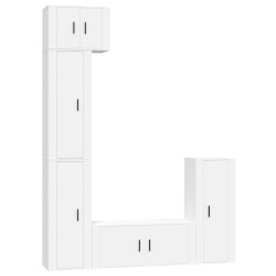 vidaXL Set de muebles para TV 5 piezas madera contrachapada blanco
