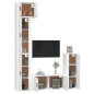 vidaXL Set de muebles para TV 5 piezas madera contrachapada blanco