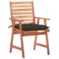 vidaXL Sillas comedor de jardín 2 uds madera maciza acacia y cojines vidaXL Sillas comedor de jardín 2 uds madera maciza acacia y cojines