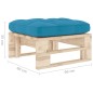 vidaXL Otomana de jardín de palets madera de pino impregnada vidaXL Otomana de jardín de palets madera de pino impregnada