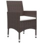 vidaXL Juego de comedor de jardín de 7 piezas marrón vidaXL Juego de comedor de jardín de 7 piezas marrón