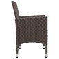 vidaXL Juego de comedor de jardín de 7 piezas marrón vidaXL Juego de comedor de jardín de 7 piezas marrón