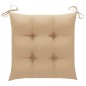 vidaXL Sillas de jardín 4 uds madera maciza de teca con cojines beige vidaXL Sillas de jardín 4 uds madera maciza de teca con cojines beige