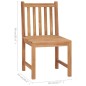 vidaXL Sillas de jardín 6 unidades con cojines madera maciza de teca vidaXL Sillas de jardín 6 unidades con cojines madera maciza de teca