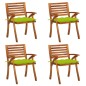 vidaXL Sillas de jardín con cojines 4 unidades madera maciza de acacia vidaXL Sillas de jardín con cojines 4 unidades madera maciza de acacia