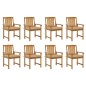vidaXL Sillas de jardín con cojines 8 uds madera maciza de acacia vidaXL Sillas de jardín con cojines 8 uds madera maciza de acacia