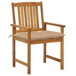 vidaXL Sillas de jardín con cojines 8 uds madera maciza de acacia 
