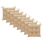 vidaXL Sillas de jardín con cojines 8 uds madera maciza de acacia vidaXL Sillas de jardín con cojines 8 uds madera maciza de acacia