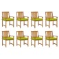 vidaXL Sillas de jardín con cojines 8 uds madera maciza de acacia vidaXL Sillas de jardín con cojines 8 uds madera maciza de acacia