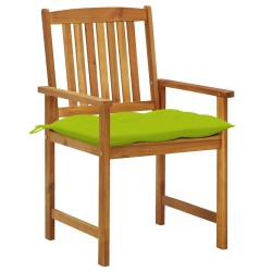 vidaXL Sillas de jardín con cojines 8 uds madera maciza de acacia 