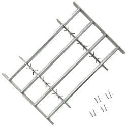 vidaXL Reja de seguridad ajustable ventana con 4 barras 1000-1500 mm
