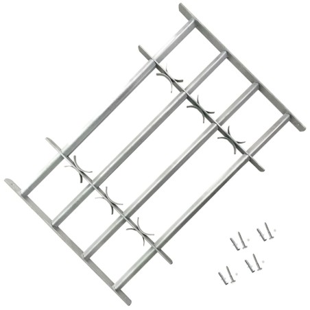 vidaXL Reja de seguridad ajustable ventana con 4 barras 1000-1500 mm