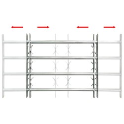 vidaXL Reja de seguridad ajustable ventana con 4 barras 1000-1500 mm