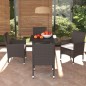 vidaXL Juego muebles jardín 5 pzas con cojines ratán sintético marrón vidaXL Juego muebles jardín 5 pzas con cojines ratán sintético marrón