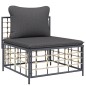vidaXL Juego de muebles de jardín 8 pzas y cojines ratán PE antracita vidaXL Juego de muebles de jardín 8 pzas y cojines ratán PE antracita