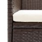 vidaXL Juego muebles jardín 5 pzas con cojines ratán sintético marrón vidaXL Juego muebles jardín 5 pzas con cojines ratán sintético marrón