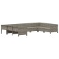 vidaXL Set de muebles de jardín 9 pzas y cojines ratán sintético gris vidaXL Set de muebles de jardín 9 pzas y cojines ratán sintético gris