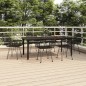 vidaXL Juego de comedor de jardín 7 piezas ratán sintético negro vidaXL Juego de comedor de jardín 7 piezas ratán sintético negro