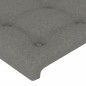 vidaXL Cabecero con LED de tela gris oscuro 147x16x118/128 cm