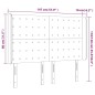 vidaXL Cabecero con LED de tela gris oscuro 147x16x118/128 cm