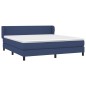 vidaXL Cama box spring con colchón tela azul 160x200 cm vidaXL Cama box spring con colchón tela azul 160x200 cm