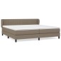 vidaXL Cama box spring con colchón tela gris taupe 200x200 cm vidaXL Cama box spring con colchón tela gris taupe 200x200 cm