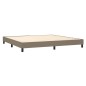 vidaXL Cama box spring con colchón tela gris taupe 200x200 cm vidaXL Cama box spring con colchón tela gris taupe 200x200 cm