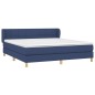 vidaXL Cama box spring con colchón tela azul 160x200 cm vidaXL Cama box spring con colchón tela azul 160x200 cm