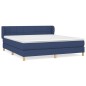 vidaXL Cama box spring con colchón tela azul 180x200 cm vidaXL Cama box spring con colchón tela azul 180x200 cm