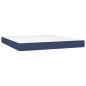 vidaXL Cama box spring con colchón tela azul 180x200 cm vidaXL Cama box spring con colchón tela azul 180x200 cm