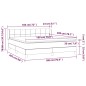 vidaXL Cama box spring con colchón tela azul 180x200 cm vidaXL Cama box spring con colchón tela azul 180x200 cm