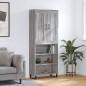 vidaXL Aparador alto madera contrachapada gris sonoma 69,5x34x180 cm vidaXL Aparador alto madera contrachapada gris sonoma 69,5x34x180 cm