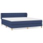 vidaXL Cama box spring con colchón tela azul 180x200 cm vidaXL Cama box spring con colchón tela azul 180x200 cm