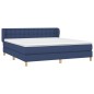 vidaXL Cama box spring con colchón tela azul 180x200 cm vidaXL Cama box spring con colchón tela azul 180x200 cm