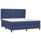 vidaXL Cama box spring con colchón tela azul 180x200 cm vidaXL Cama box spring con colchón tela azul 180x200 cm