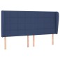vidaXL Cama box spring con colchón tela azul 160x200 cm