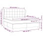 vidaXL Cama box spring con colchón tela azul 160x200 cm