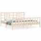 vidaXL Estructura de cama con cabecero madera maciza 200x200 cm vidaXL Estructura de cama con cabecero madera maciza 200x200 cm