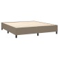 vidaXL Cama box spring con colchón tela gris taupe 180x200 cm vidaXL Cama box spring con colchón tela gris taupe 180x200 cm