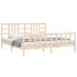 vidaXL Estructura de cama con cabecero madera maciza 200x200 cm vidaXL Estructura de cama con cabecero madera maciza 200x200 cm