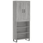 vidaXL Aparador alto madera contrachapada gris sonoma 69,5x34x180 cm vidaXL Aparador alto madera contrachapada gris sonoma 69,5x34x180 cm
