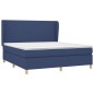 vidaXL Cama box spring con colchón tela azul 180x200 cm vidaXL Cama box spring con colchón tela azul 180x200 cm