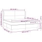 vidaXL Cama box spring con colchón tela gris taupe 200x200 cm