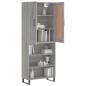 vidaXL Aparador alto madera contrachapada gris sonoma 69,5x34x180 cm vidaXL Aparador alto madera contrachapada gris sonoma 69,5x34x180 cm