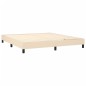 vidaXL Cama box spring con colchón tela color crema 160x200 cm
