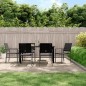 vidaXL Juego de comedor para jardín 7 piezas ratán sintético y acero vidaXL Juego de comedor para jardín 7 piezas ratán sintético y acero